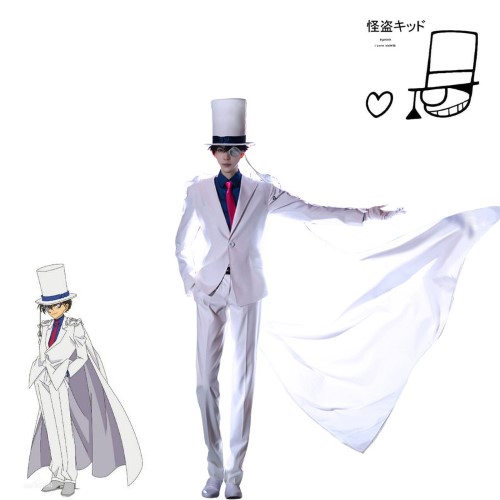 7C03 จอมโจรคิด คุโรบะ ไคโตะ ยอดนักสืบจิ๋วโคนัน โคนัน Kid the Phantom Thief Kuroba Kaito Conan Costume