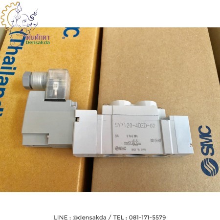 "SMC" โซลินอยด์วาล์ว 5/2way, Single, ขนาด1/4" : SY7120-4DZ-02