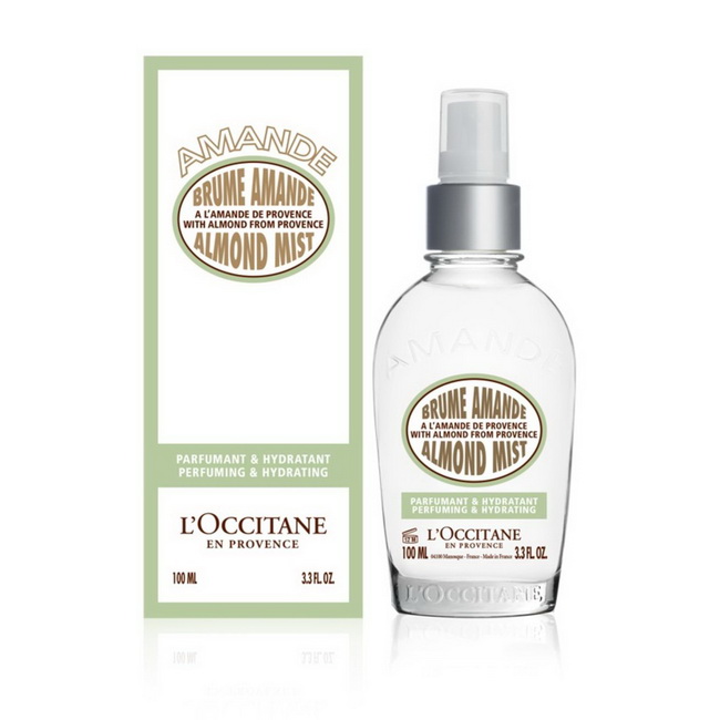 L'OCCITANE Almond Delightful Body Mist 100ml. บอดี้มิสท์สูตรที่มาจากสารสกัดธรรมชาติถึง 95% สัมผัสบางเบา สามารถซึมซาบสู่ผิวได้อย่างดีเยี่ยม เพียงสเปรย์ลงบนผิวได้บ่อยตามต้องการ เพื่อเพิ่มความชุ่มชื้น และมอบกลื่นหอมเอกลักษณ์ของอัลมอนด์ แบบฉบับล็อกซิทาน 