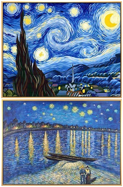 Van Gogh's Starry Night V.2 (พิมพ์ลาย)