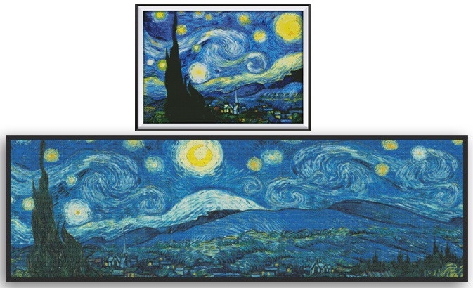 Van Gogh's Starry Night V.3 (ไม่พิมพ์/พิมพ์ลาย)