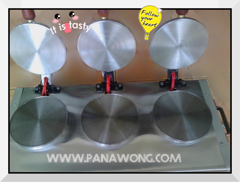 เครื่องทำขนมทองม้วนแบบเหล็ก 3 หัว