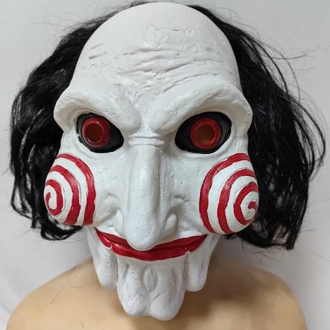 ++พร้อมส่ง++หน้ากากฆาตกรจิ๊กซอว์ หน้ากากบิลลี่  Halloween Saw Mask Costume/ Billy Jigsaw ซอว์ เกมต่อตาย..ตัดเป็น