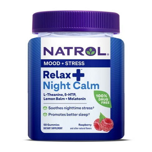 Natrol Gummies Relax+Night Calm 50 Raspberry Gummies (เมลาโทนิน 3mg.)จาก US ของแท้100%  วิตามินเม็ดกัมมี่นอนหลับง่าย คลายเครียดด้วย เคี้ยวนุ่มรสราสเบอร์รี่ ทานอร่อย ช่วยให้ร่างกายผ่อนคลาย ลดภาวะเครียด ไม่หงุดหงิดง่าย แต่ทำให้สมาธิดีขึ้น คิดอ่านได้ดีขึ้น
