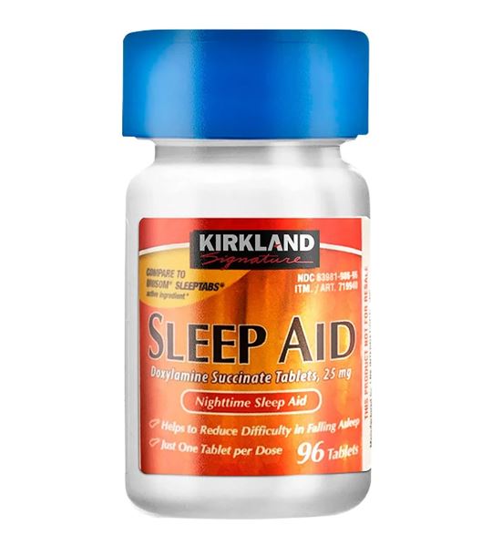Kirkland Signature Sleep Aid Tablets 96 เม็ด ตัวช่วยในการนอนหลับ สำหรับผู้ใหญ่และเด็กอายุ 12 ปีขึ้นไป ที่มีปัญหานอนไม่หลับ นอนหลับไม่สนิท หรือหลับไม่ลึก ตื่นบ่อยๆ เป็นครั้งคราวค่ะมี Doxylamine Succinate 25mg เป็น Active Ingredient ค่ะ ซึ