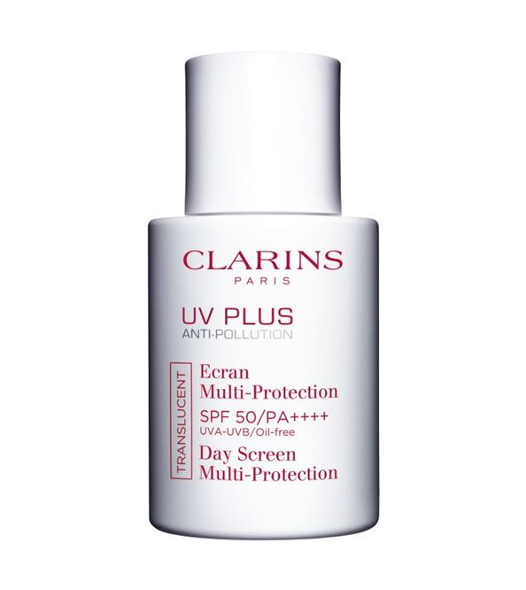 CLARINS UV Plus Anti-Pollution Day Screen Multi-Protection SPF50 Translucent PA++++ 30ml.ครีมกันแดดด้วยส่วนผสมของสารสกัดจาก Alpine Sanicle ช่วยปกป้องผิวจากรังสียูวีจากแสงแดด แสงสีฟ้าจากมือถือ มลภาวะ และฝุ่นละออง พร้อมลดเลือนความหมองคล้ำได้ยาวนาน ปกป้องผิว