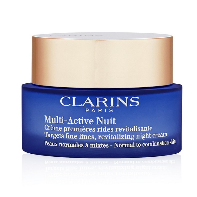 CLARINS Multi Active Night Cream 50 ml. ครีมบำรุงผิวกลางคืน ฟื้นฟูความยืดหยุ่นกระชับและความเปล่งปลั่งอ่อนนเยาว์ให้ผิว เสมือนนอนครบ 8 ชม.พร้อมคืนความเรียบเนียน เปล่งปลั่งอ่อนเยาว์ให้ผิวเนื้อครีมเข้มข้นเนียนนุ่ม ต่อต้านความเครียดให้ผิว พร้อมทำหน้าที่ฟื้นฟูผ