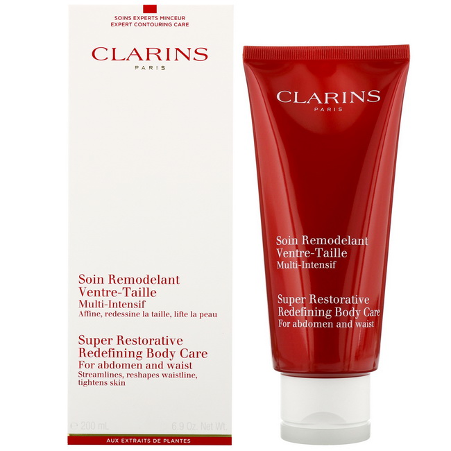 CLARINS Super Restorative Redefining Body Care For Abdomen & Waist200ml. ครีมสลายไขมันหน้าท้องและเอว ครีมเนื้อกึ่งเจลเนียนนุ่ม ช่วยกระชับผิวกายที่หย่อนคล้อยให้กลับมาเรียบเนียนและได้สัดส่วน