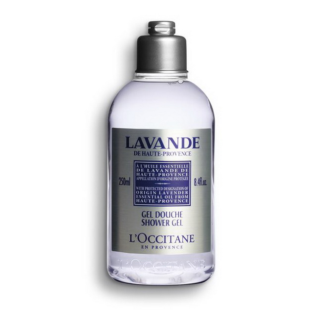 L'OCCITANE Lavender Shower Gel 250 ml. เจลอาบน้ำลาเวนเดอร์ อุดมด้วยน้ำมันหอมระเหย P.D.O. ลาเวนเดอร์จาก Haute Provence เพิ่มความอโรม่า หอมกลิ่นลาเวนเดอร์ ช่วยให้ผ่อนคลายหลับสบายตลอดคืน เจลอาบน้ำลาเวนเดอร์ช่วยทำความสะอาดผิวอย่างอ่อนโยนและมีกลิ่นหอม