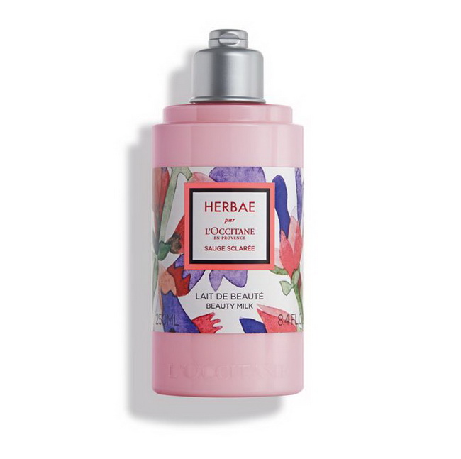 L'OCCITANE Herbae Sauge Sclaree Beauty Milk 250 ml. โลชั่นน้ำนมบำรุงผิวกาย เพิ่มความชุ่มชื้นให้ผิวจากเชีย บัตเตอร์มาพร้อมส่วนผสมที่มีกลิ่นหอมสดชื่นแบบธรรมชาติจากเหล่าแมกไม้ที่ช่วยเติมพลังให้กับคุณ อบอวลไปด้วยความอ่อนโยนLimited Edition พิเศษด้วยกลิ่นห