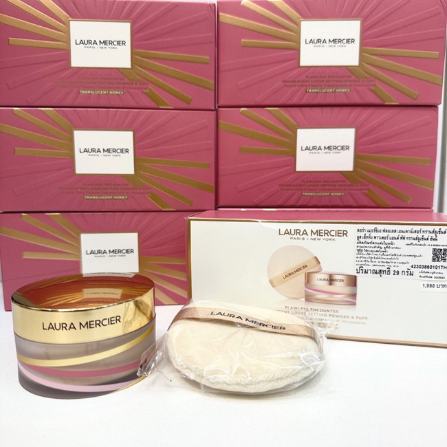 Laura Mercier Flawless Encounter Translucent Loose Setting Powder & Puff Limited Edition Translucent Honey (ฝาทอง) ไซส์จริง 29g. แป้งสำหรับเซตติ้งอันดับ1ของเราเซ็ทแป้งฝุ่น+พัฟ รุ่นลิมิเต็ด อิดิชั่น ออกแป้งฝุ่นสีใหม่ เอาใจสาวผิวสองสี - ผิวเข้มกันหน่อย 