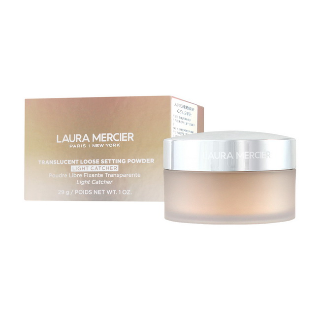 Laura Mercier Translucent Loose Setting Powder29 g. #Celestial Light Catcher แป้งฝุ่นโปร่งแสงสูตรใหม่ สี Celestial Light สำหรับผิวขาวถึงผิวสว่างเนื้อซิมเมอร์ละเอียดมอบผิวเปล่งประกายฉ่าวาวดูมีมิติเซตผิวสวยเปล่งประกายในทุกสภาพแสงด้วยอณูแป้งเนื้อละเอียดบางเบ