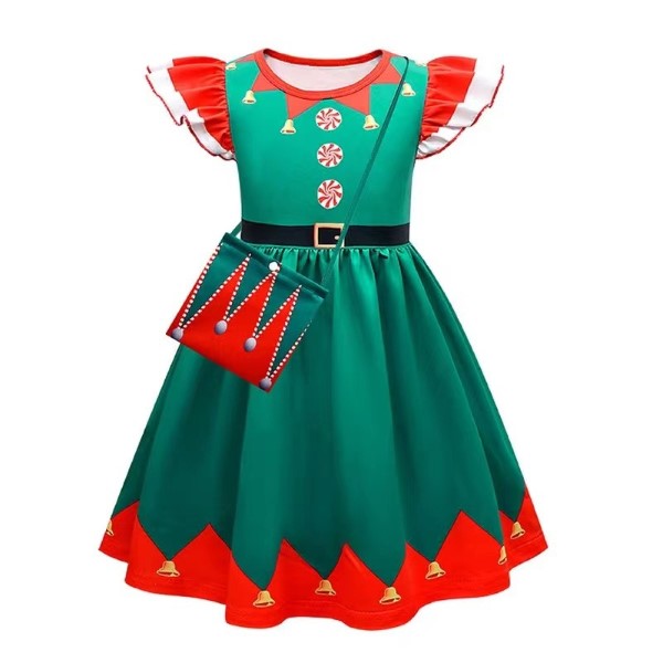 7C342.2 ชุดเด็ก ชุดซานตาครอส ชุดแซนตี้ ชุดคริสต์มาส เดรสแขนกุด Children Santy Santa claus Christmas Costumes