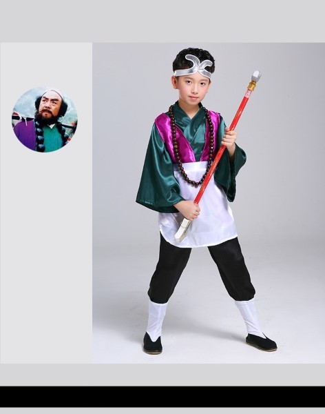 ไม่มีอาวุธ 7C343.4 ชุดเด็ก ชุดซัวเจ๋ง ไซอิ๋ว Children Sha Wujing Sandy Journey to the West Costumes