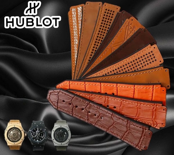 สายนาฬิกา แบบสายหนังเฉดโทนสีน้ำตาล(เฉพาะสาย) ใช้สำหรับHublot