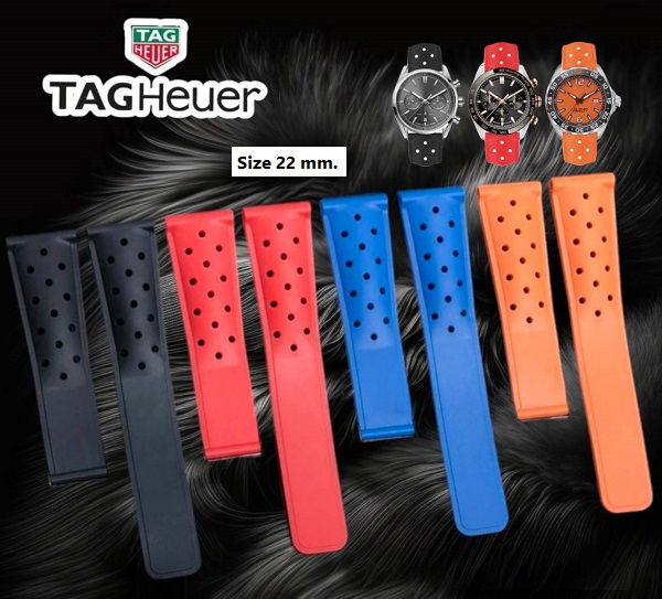 สายนาฬิกาแบบยางซิลิโคนหลากสี (เฉพาะสาย) ใช้สำหรับ Tag Heuer