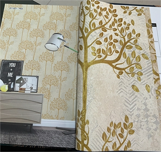 WALLใบไม้ ม้วนใหญ่ 15ตรม. ยาว 15.6ม. กว้าง 1.06ม. inp