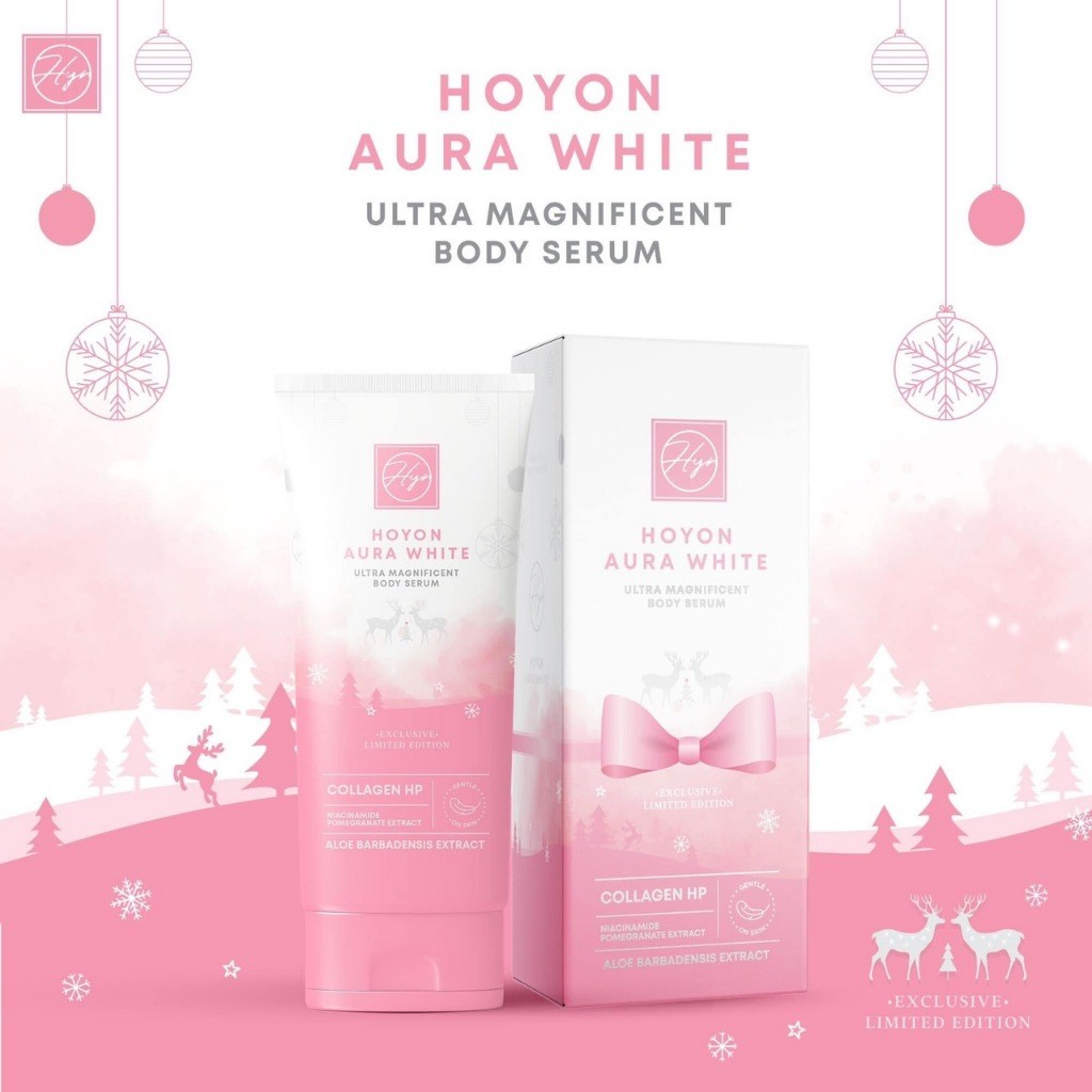 Hoyon ออร่าไวท์ HOYON AURA WHITE ULTRA MAGNIFICENT BODY SERUM 160ML. โฮยอน ออร่าไวท์ อัลตรา แมกนิฟิเซ้นต์ บอดี้ เซรั่ม