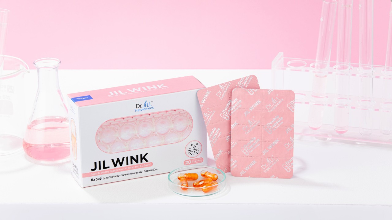 JIL WINK ผลิตภัณฑ์เสริมอาหาร สูตรบำรุงผิวขาว ต้านชรา Dr.Jill 20 แคปซูล ( ราคา 1 กล่อง )