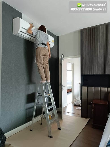 แต่งบ้านด้วยวอลเปเปอร์ ลายปูนเปลือย wallสไตล์ลอฟท์