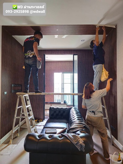 แต่งผนังบ้านด้วยวอลเปเปอร์ลายไม้