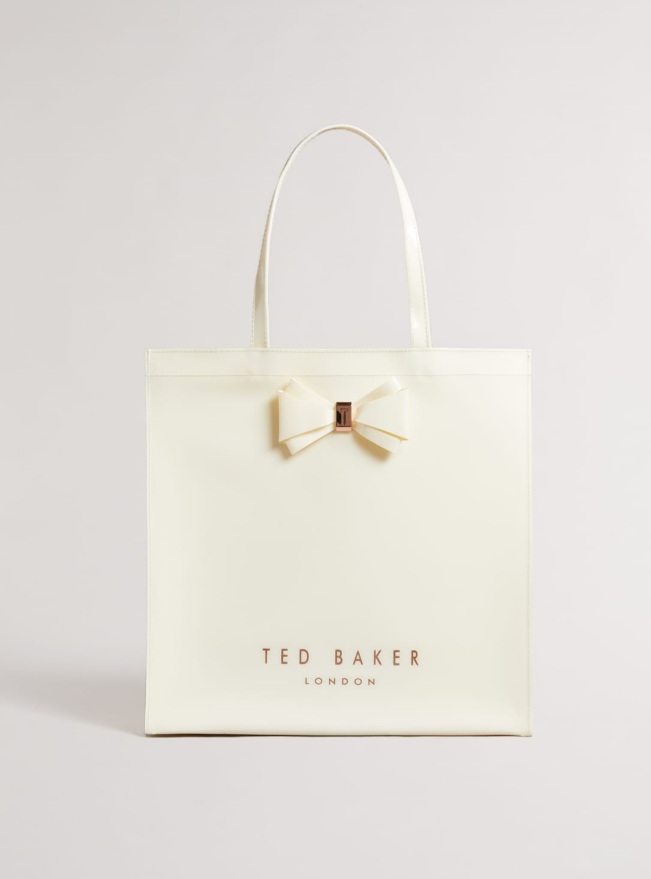 Ted Baker รุ่น Alacon Plain Bow Large Icon Bag ไซส์ L สี Ivory***พร้อมส่ง