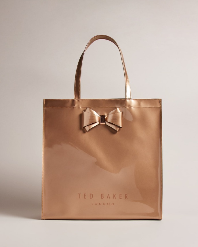 Ted Baker รุ่น Alacon Plain Bow Large Icon Bag ไซส์ L สี Rose Gold***พร้อมส่ง