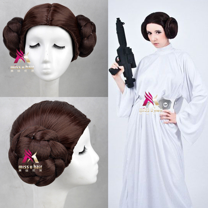 วิกเจ้าหญิงเลอา  เลอา ออร์กานา โซโล วิกprincess leia สตาร์วอร์ส Star Wars Cosplay wig วิกผมแฟนซี 