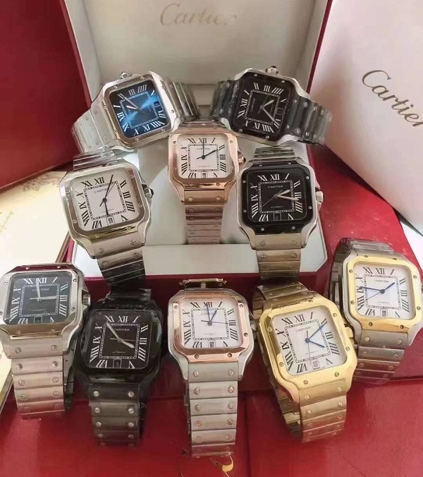 นาฬิกา แฟชั่น แบรนด์ Cartier Santos 100 สายเลส
