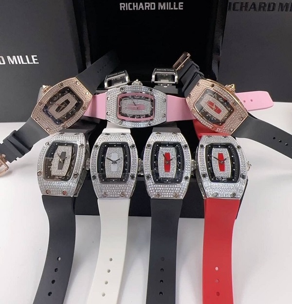 นาฬิกา แฟชั่น แบรนด์ Richard Mille Lady Size สายยางหลากสี