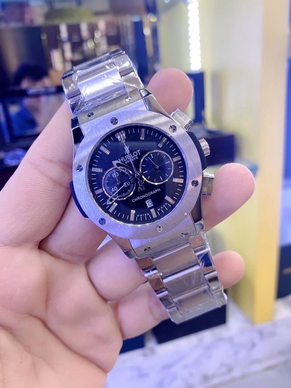 นาฬิกา แฟชั่น แบรนด์ Hublot Chronograph สายเลส