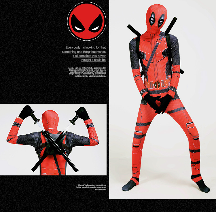 ++พร้อมส่ง++ชุดเดดพูล ชุดDeadpool ฮีโร่สุดเกรียน ความสูง 165-180 cm.(ใส่ได้ทั้งชายและหญิง)