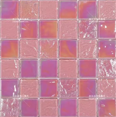 กระเบื้องโมเสครุ่น Crystal Symphony Glass Mosaic Tile สี Girly Pink 