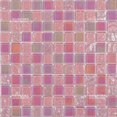 กระเบื้องโมเสครุ่น Crystal Symphony Glass Mosaic Tile สี Girly Pink 