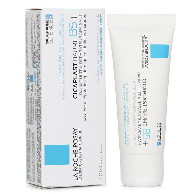 LA ROCHE-POSAY Cicaplast Baume B5+ Ultra-Repairing Soothing Balm40 ml. บาล์มช่วยปลอบประโลมและฟื้นบำรุงสภาพผิว สำหรับผิวที่เกิดการระคายเคืองและผิวที่รู้สึกแสบร้อน เหมาะสำหรับผิวที่แห้งและเกิดอาการระคายเคือง ทั้งในผู้ใหญ่ เด็ก และทารก