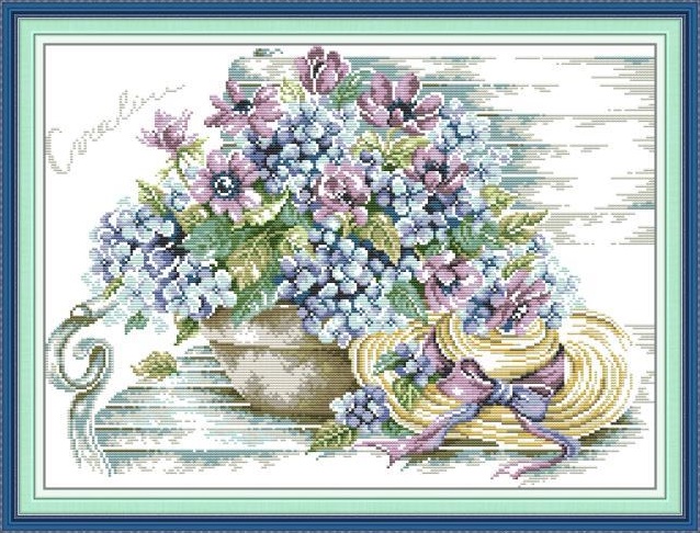 Hydrangea with hat (ไม่พิมพ์/พิมพ์ลาย)