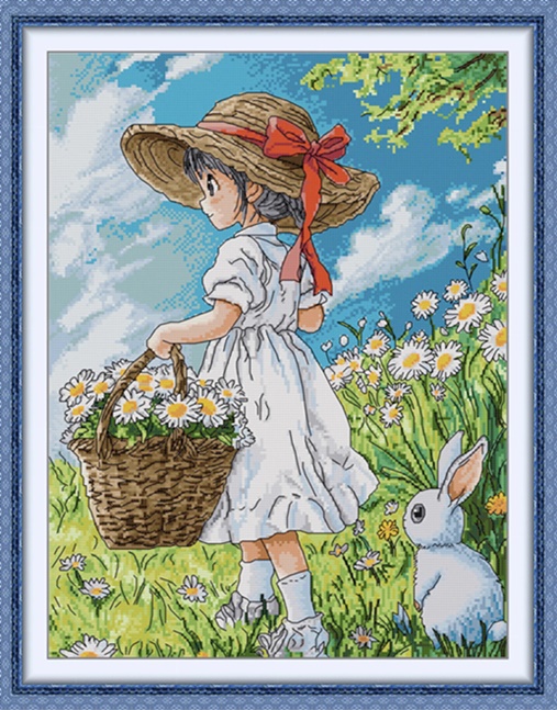 Girl and rabbit (ไม่พิมพ์/พิมพ์ลาย)