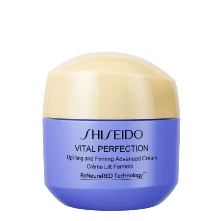 Shiseido Vital Perfection Vital Perfection Uplifting And Firming Advanced Cream ขนาดทดลอง 15 ml. สำหรับผิวธรรมดา-ผิวแห้ง สูตรปรับปรุงใหม่ ทั้งส่วนผสมและเทคโนโลยีใหม่ๆที่ดีกว่าและทรงประสิทธิภาพมากกว่าเดิม มอบการบำรุงอย่างล้ำลึก เน้น 3 ผลลัพธ์ทั้ง Lift, Fir