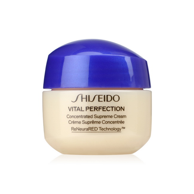 Shiseido Vital Perfection Concentrated Supreme Cream ขนาดทดลอง 15 ml. ที่สุดของครีมบำรุงเพื่อผิวดูอ่อนเยาว์ ผสานอีกขั้นของนวัตกรรมเพื่อฟื้นบำรุงผิวจากความร่วงโรยแห่งวัยได้อย่างทรงประสิทธิภาพ สู่ผลลัพธ์ผิวดูเฟิร์มกระชับได้รูปสวย แลดูเปล่งปลั่งกระจ่างใสกว่า