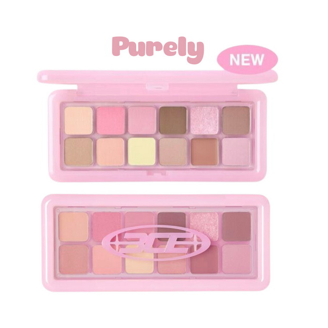 3CE Pure Pairing New Take Eyeshadow Palette #Purely 9.5 g. พาเลทอายแชโดว์ 12 เฉดสี มีทั้งเนื้อแมท ชิมเมอร์ และกลิตเตอร์ เนื้อเนียนนุ่ม เกลี่ยง่าย เม็ดสีสวยคมชัด ติดทนนาน สามารถสร้างสรรค์ได้หลากหลายลุค