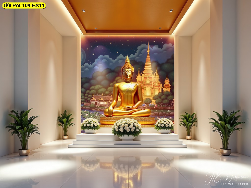 ห้องพระ แห่งความสงบ กับเสน่ห์ของ ภาพพิมพ์ลายวิถีไทย