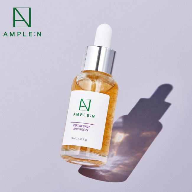 Coreana Ample : N Peptide Shot Ampoule 2X 30 ml. เซรั่มสูตรเปปไทด์ สูตรใหม่เข้มข้นขึ้น 2 เท่า! ช่วยปรับสีผิวให้สว่างกระจ่างใส ผิวละเอียด แน่นฟู กระชับ อิ่มน้ำ รูขุมขนกระชับมากขึ้น