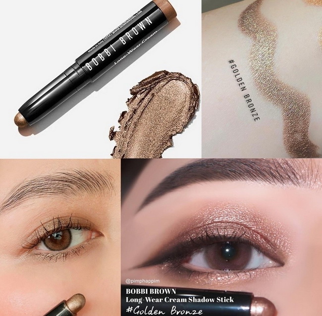 Bobbi Brown Long-Wear Cream Shadow Stick ขนาดทดลอง 0.9 g. สี Golden Bronze อายแชโดว์แบบแท่งเนื้อครีม ใช้งานง่ายสามารถเกลี่ยได้อย่างนุ่มลื่นบนเปลือกตา ช่วยรังสรรค์ได้หลากหลายลุ้ค ด้วยการผสมผสานอย่างสมบูรณ์แบบจากน้ำมันและแว็ก สูตรกันน้ำและพิกเมนต์สดชัด และต