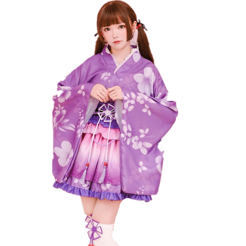 ++พร้อมส่ง++ชุดกิโมโน love live กิโมโนญี่ปุ่นสั้น สวยมากๆ