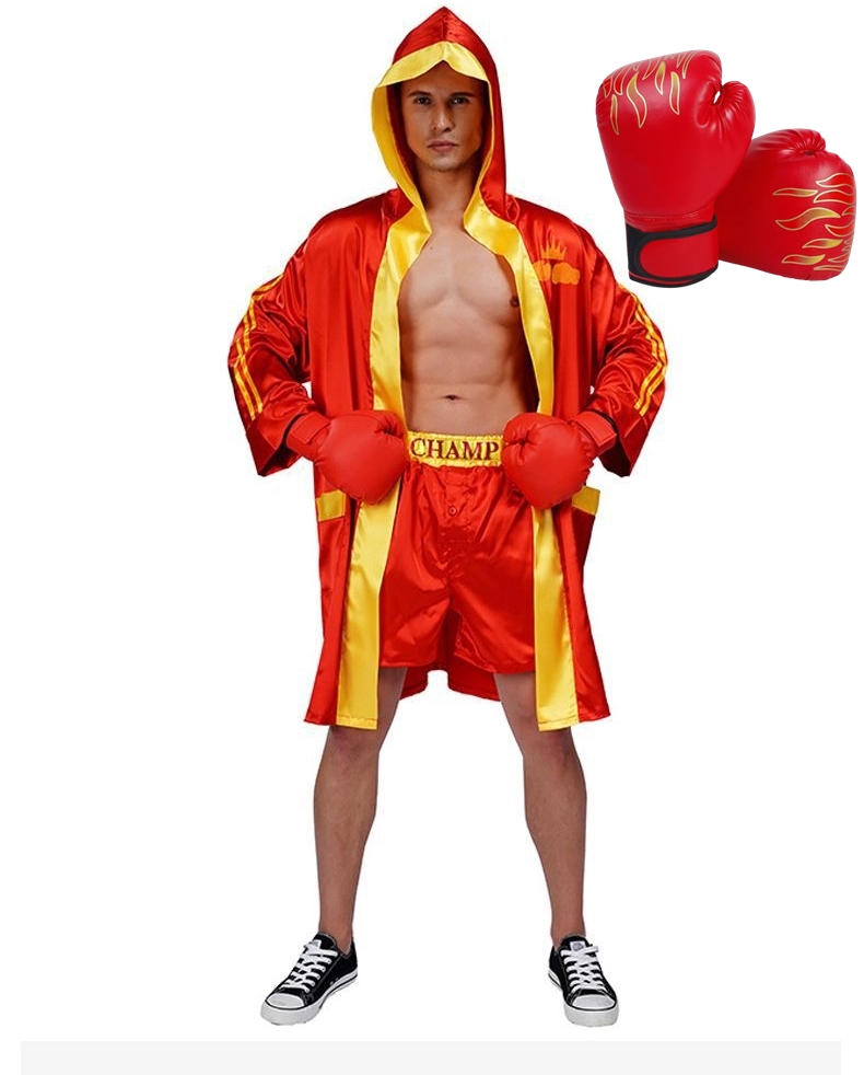++พร้อมส่ง++ชุดนักมวย+นวม ชุดแชมป์มวยโลก boxing costume