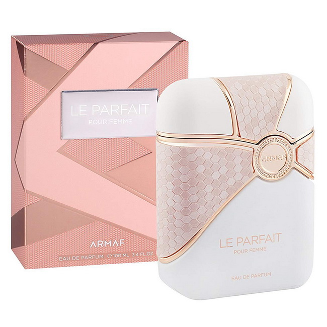 ARMAF Le Parfait Pour Femme EDP 100 ml. น้ำหอมแนวกลิ่น Chypre Floral ที่เป็นการผสมผสานของกลิ่นของดอกไม้และผลไม้อย่างลงตัว หอมมาก หลายๆคนรีวิวกันว่ากลิ่นเหมือนน้ำหอมตัวดังอย่าง Tom Ford : Jasmin Rouge เลยทีเดียวค่ะ เป็นโทนกลิ่นที่มีหลายมิติ สวยงาม หรูหรา ส