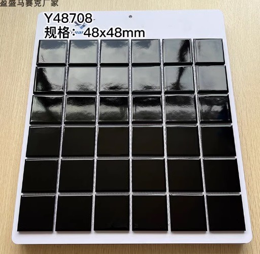 กระเบื้องสีดำเงา ขนาด 48*48 มม. 