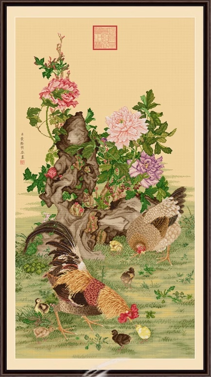 Rich and auspicious, chicken (พิมพ์ลาย)