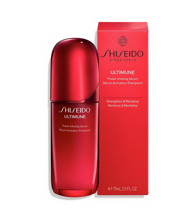 Shiseido New Ultimune Power Infusing Concentrate 75ml. สูตรอัพเกรดใหม่ล่าสุด พร้อมสารบำรุงตัวใหม่ เพื่อผิวอ่อนเยาว์กว่าที่เคย สูตรใหม่ ผสาน Power Fermented Camellia+ ส่วนผสมทรงประสิทธิภาพเอกสิทธิ์จาก SHISEIDO ที่ช่วยกำจัดเซลล์ผิวที่เสื่อมสภาพ เพื่อลดเลือน