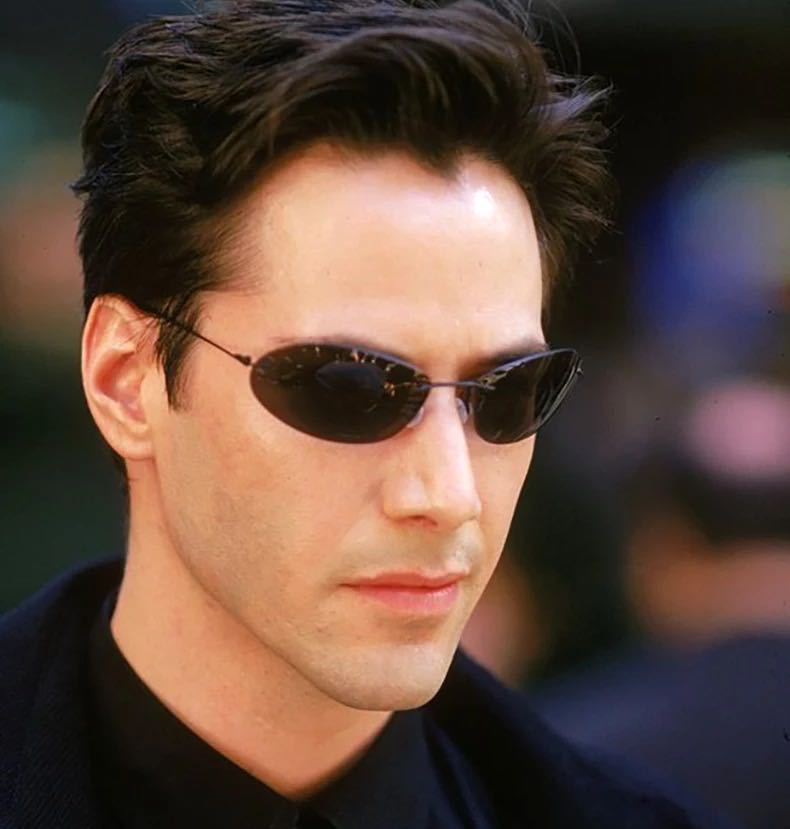 ++พร้อมส่ง++แว่นตากันแดด นีโอ แว่นคีอานู รีฟ แว่นthe matrix  แว่นneo